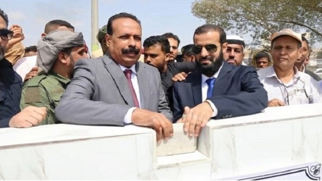 وزير الأشغال ومحافظ أبين يزوران سد حسان ومصنع الإسمنت